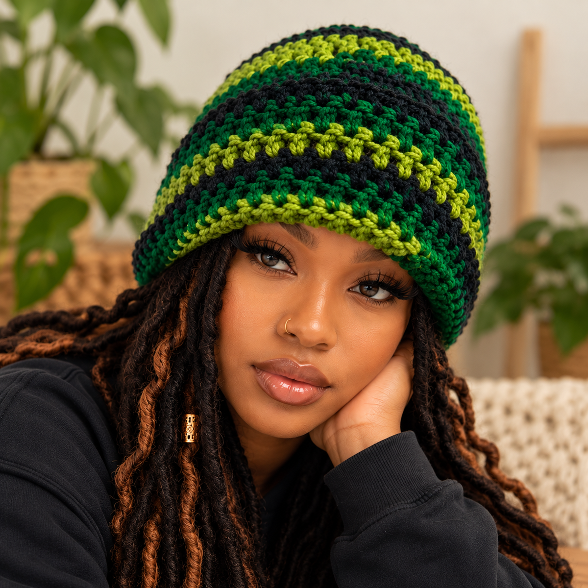 Green Remix Beanie