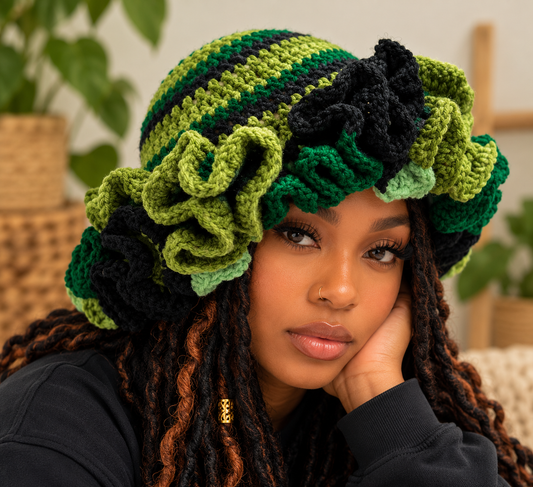 Green Remix Ruffle Crown