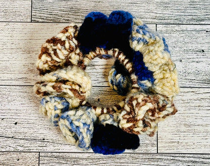 Winter Cabin Ruffle Scrunchie