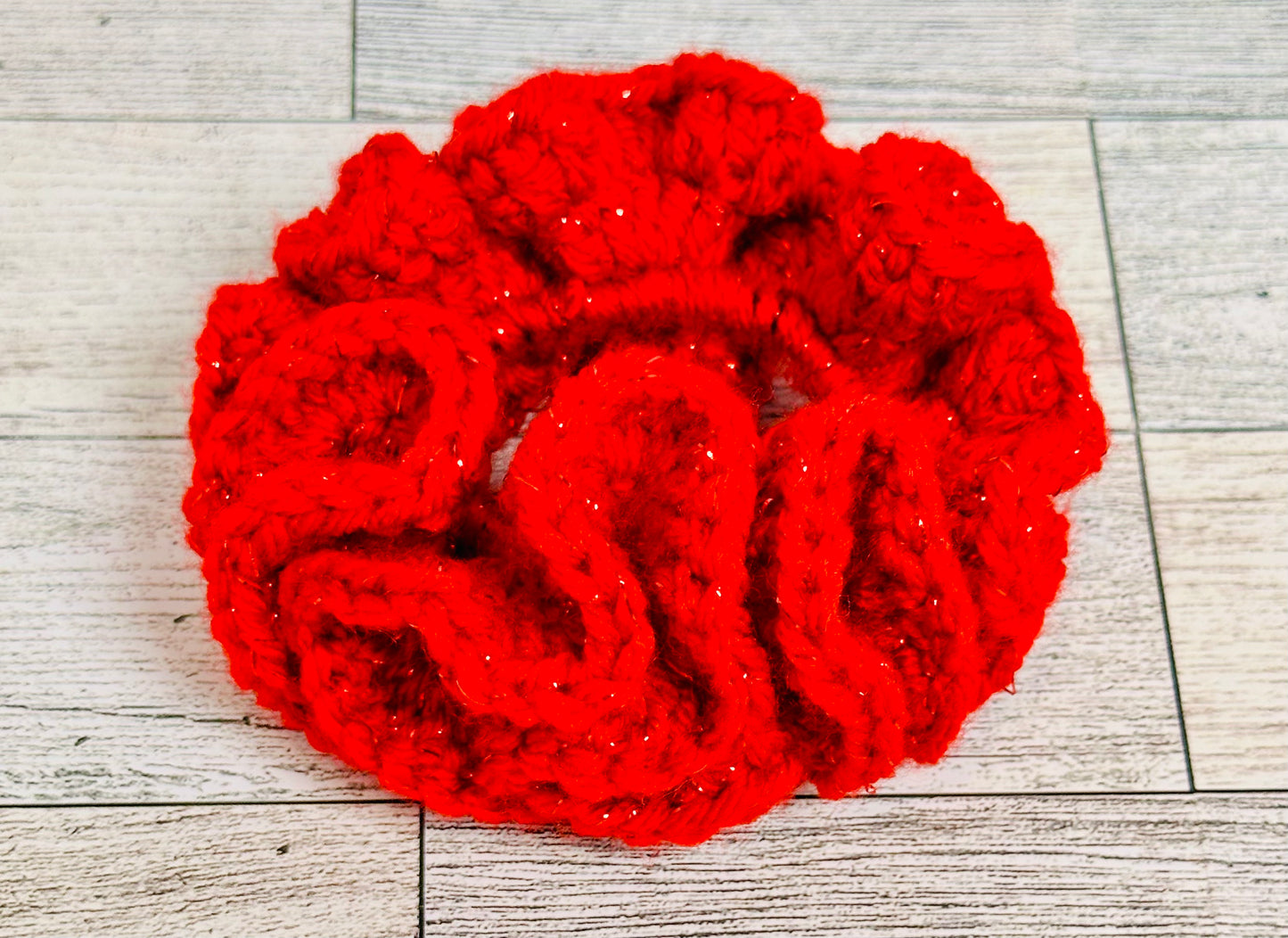 Red Sparkle Scrunchie