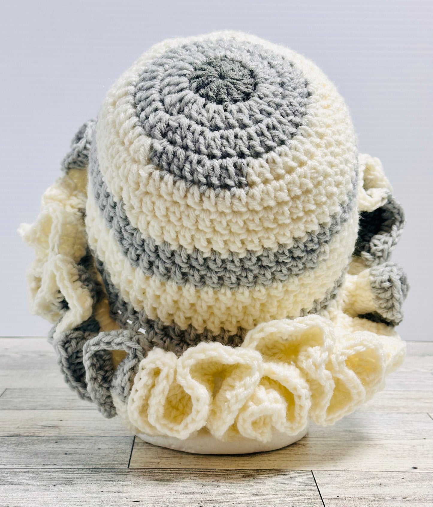 Soft Stone Ruffle Hat